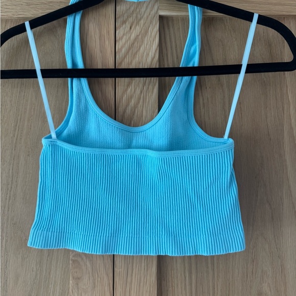 PacSun Sky Blue Ribbed halter Top - Picture 3 of 4